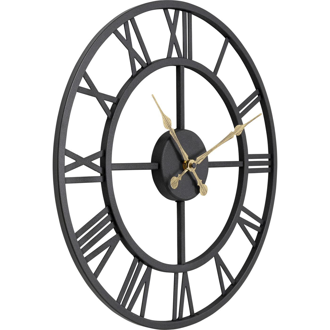kare-design-wanduhr-roman-schwarz-41-cm-metall image 2