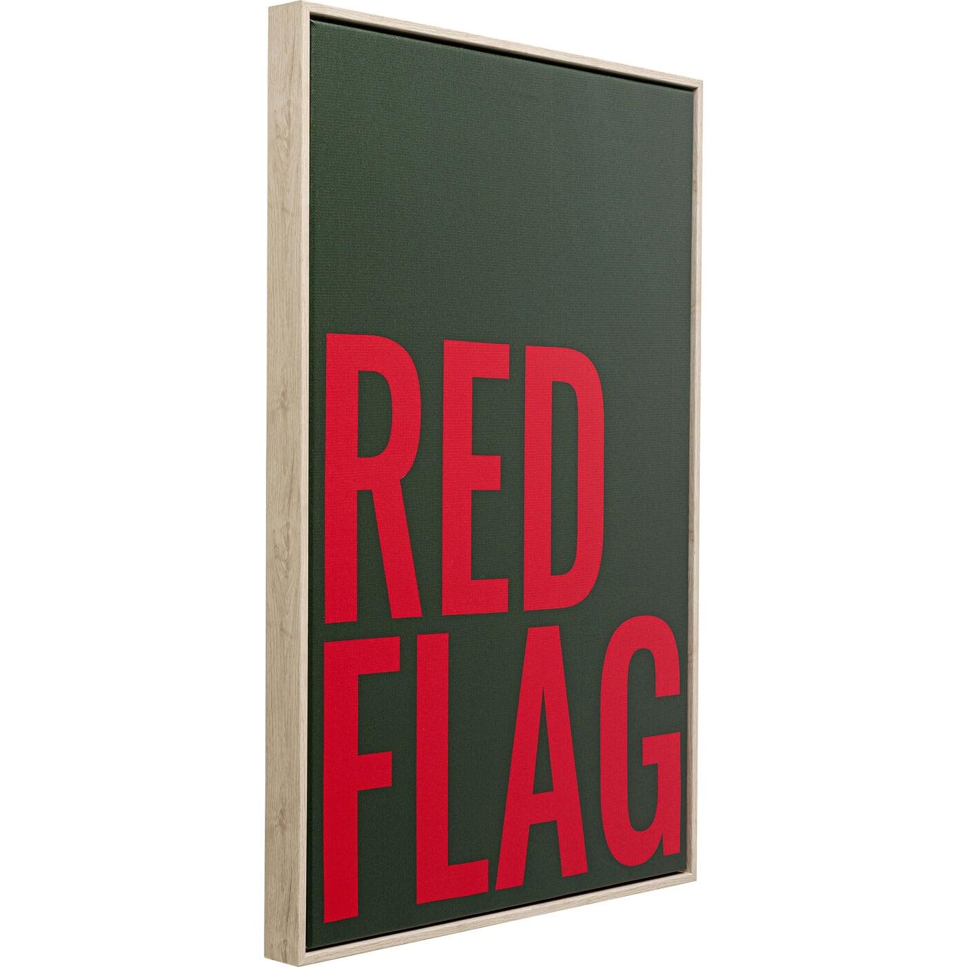 kare-design-wandbild-red-flag-60x40-cm-gerahmt-mehrfarbig image 4