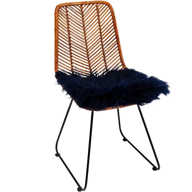 kare-design-sitzbezug-lammfell-blau-40-x-40-cm image 1