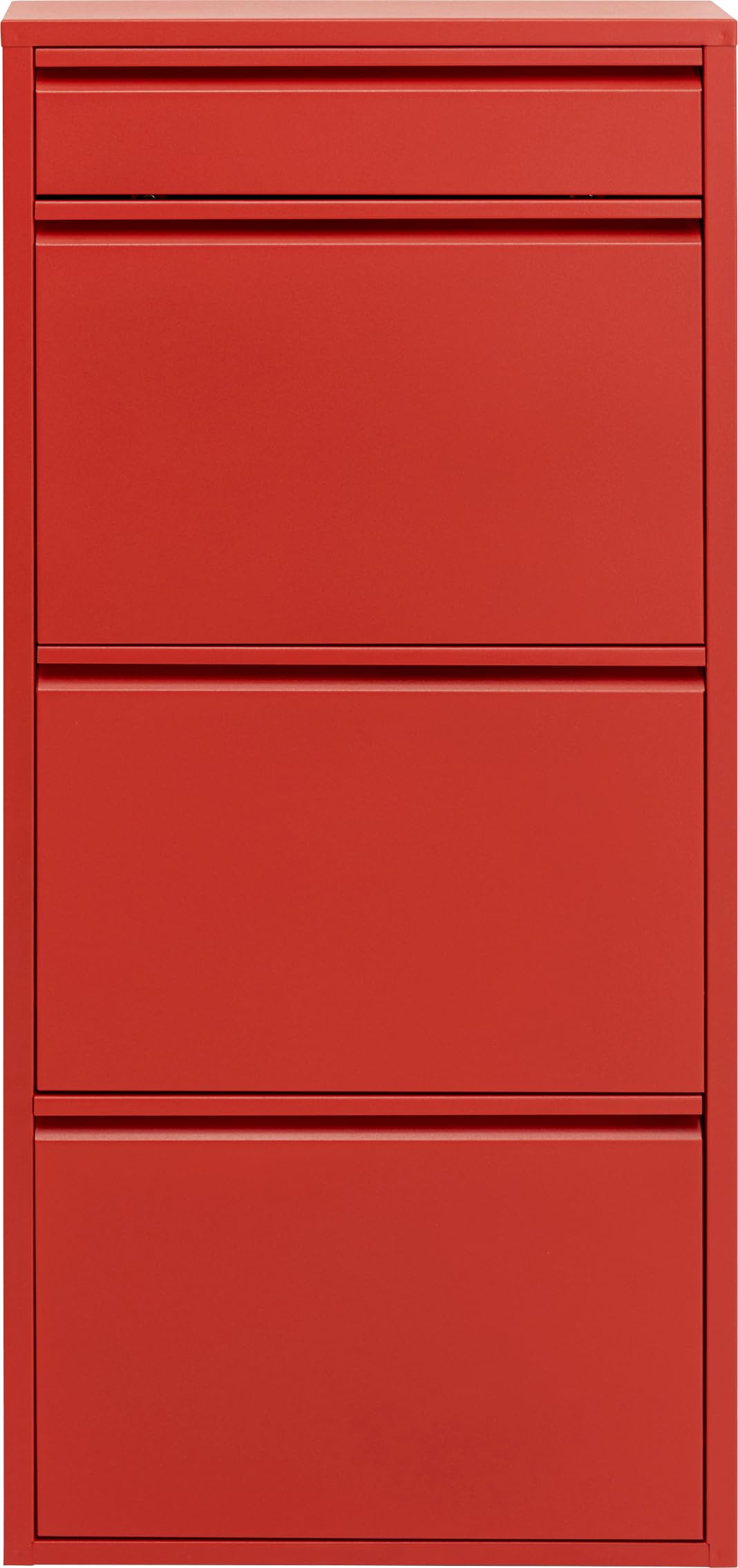 kare-design-schuhschrank-caruso-rot-metall-115x50x15-cm image 1