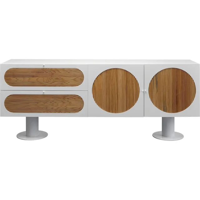 kare-design-atomic-sideboard-wei-eiche-183-cm-mit-2-schubladen image 1