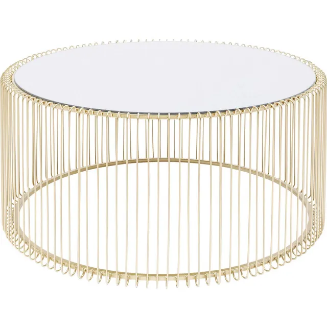 kare-design-wire-uno-couchtisch-brass-rund-80-cm-glasplatte image 1