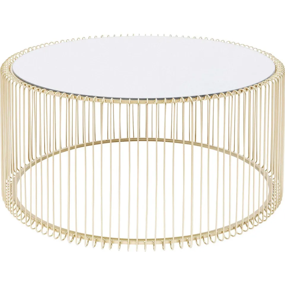 kare-design-wire-uno-couchtisch-brass-rund-80-cm-glasplatte image 1