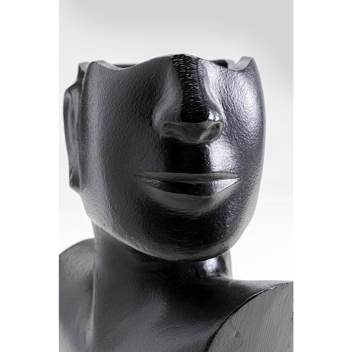 kare-design-rostoro-side-vase-schwarz-aluminium-27-cm-blumenvase image 2