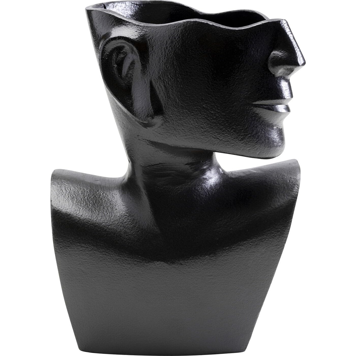 kare-design-rostoro-side-vase-schwarz-aluminium-27-cm-blumenvase image 1
