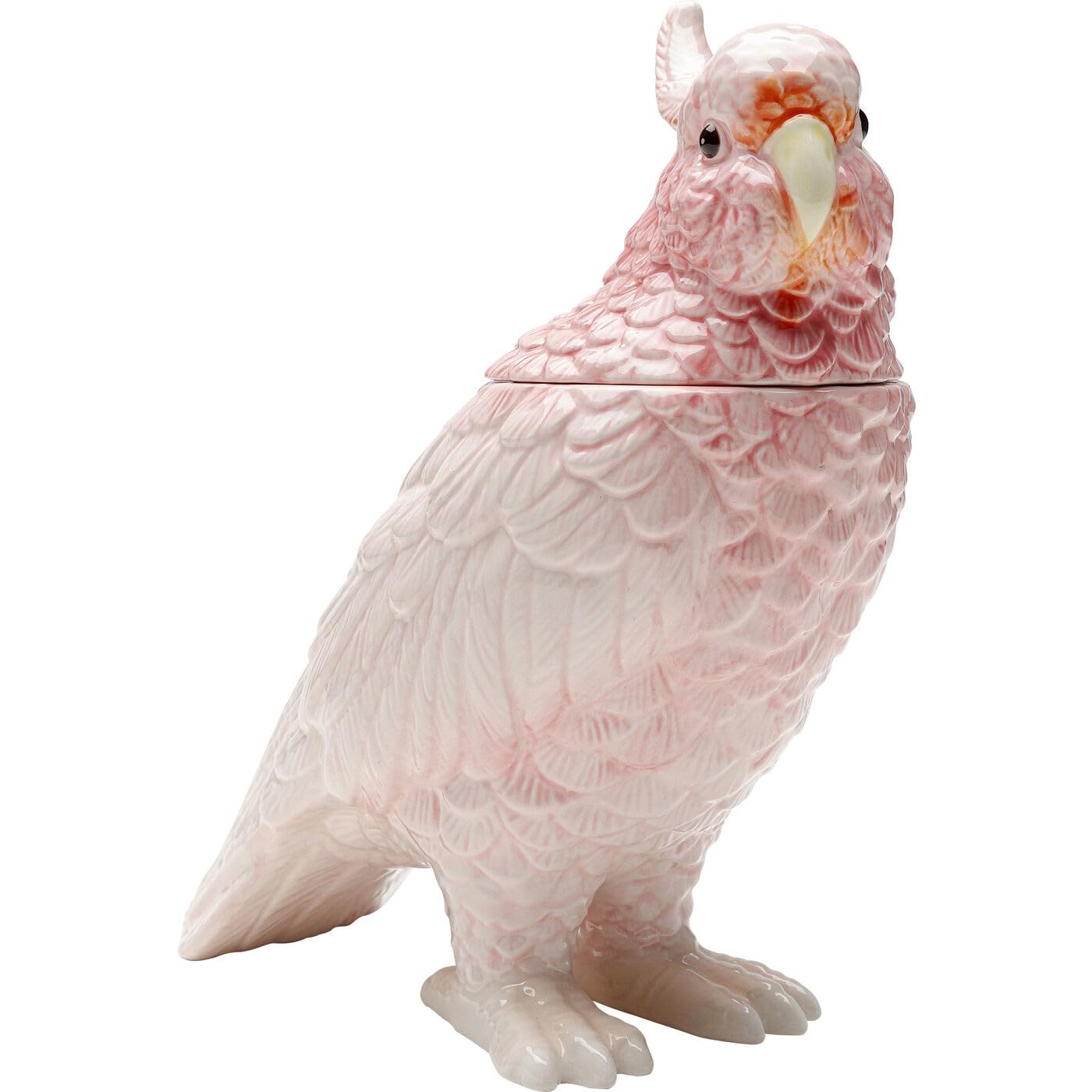 kare-design-deko-dose-exotic-bird-giallo-23x21x12-cm-rosa-gelb-keramik image 6