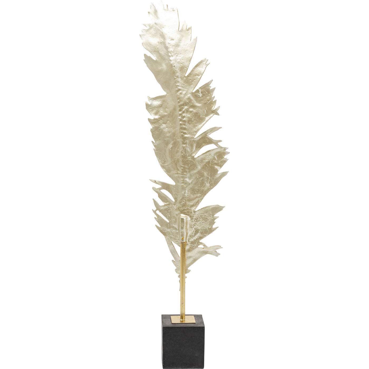kare-design-deko-feather-two-147cm-feder-skulptur-stahl-gold-mit-polyresin-socke image 5