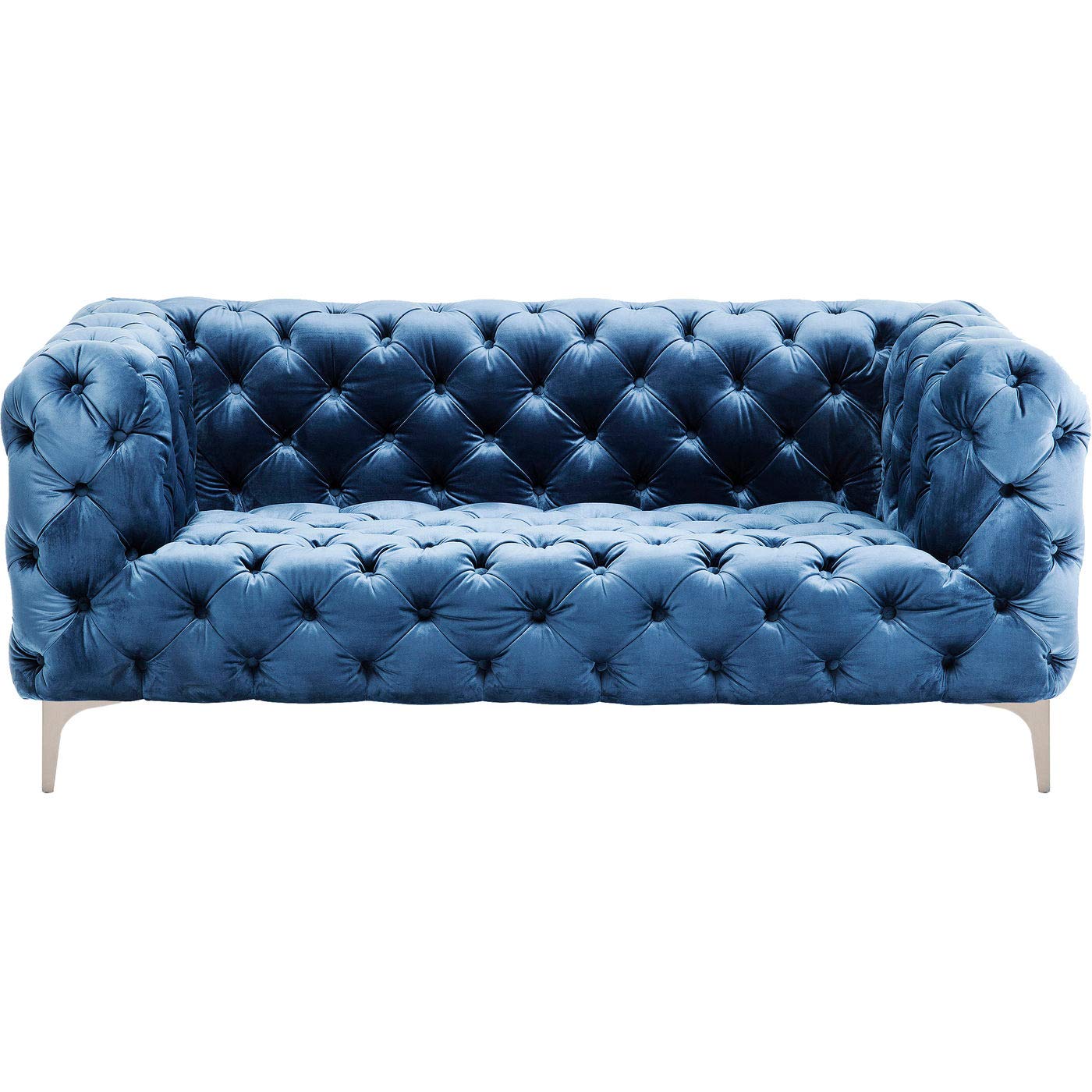 kare-design-sofa-look-2-sitzer-blau-samtoptik-77x178x90-cm image 1