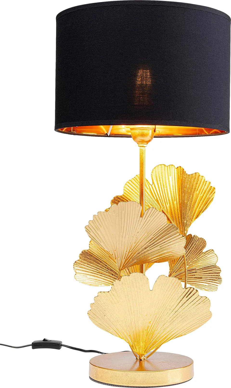 kare-design-tischlampe-flores-gold-62x30x30-cm-ginkgo image 1