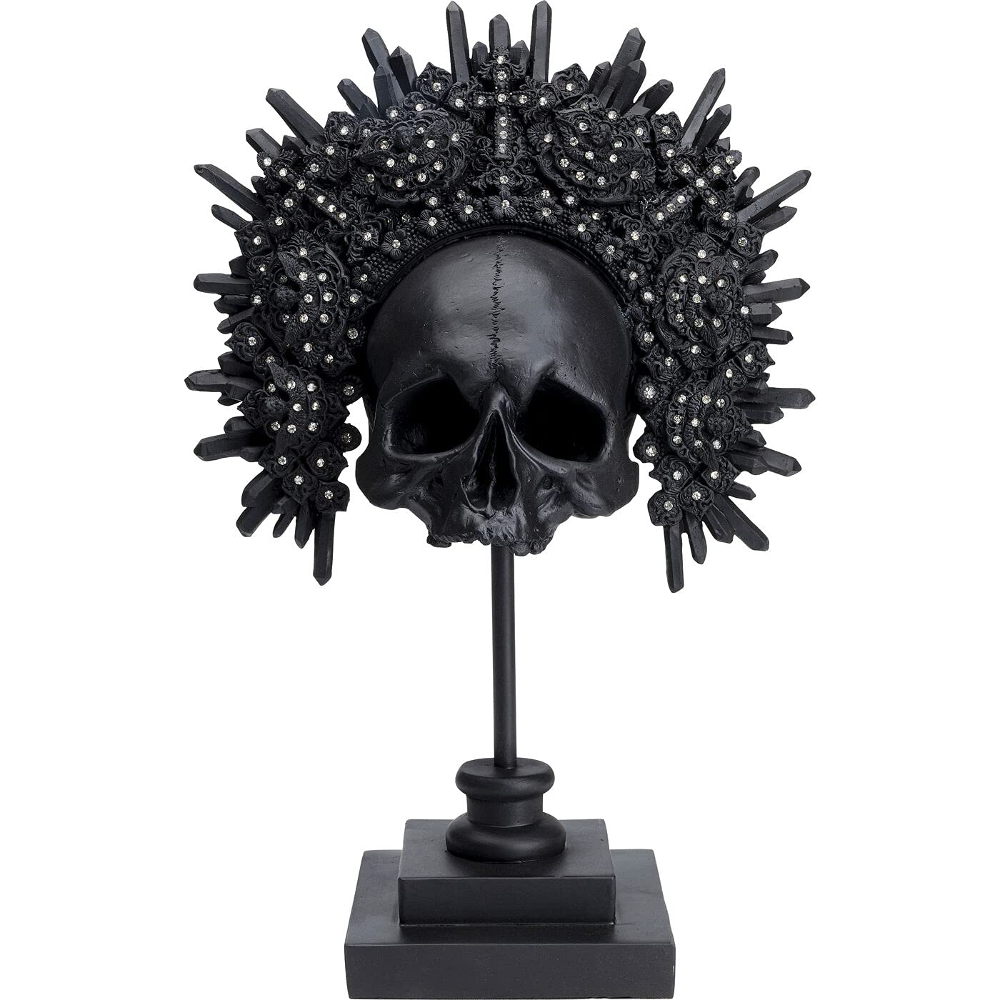 kare-design-king-skull-totenkopf-skulptur-schwarz-48-5-cm image 1