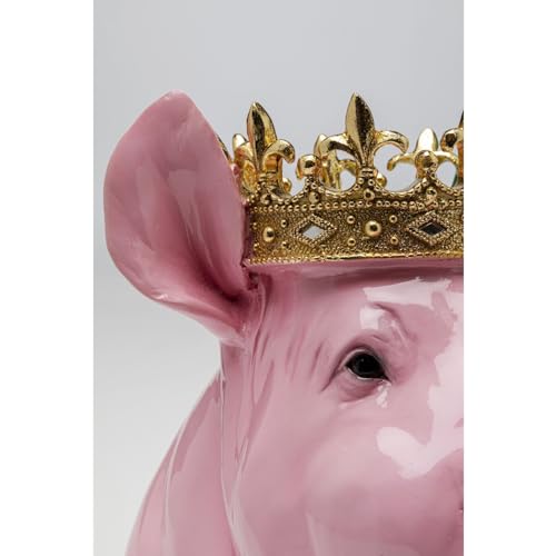 kare-design-deko-figur-crowned-pig-gr-n-pink-28-cm-gekr-ntes-schwein-handbemalt- image 8