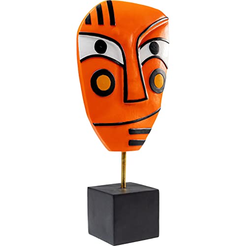 kare-design-face-deko-objekt-orange-50-cm-gesicht-wohnzimmer image 8