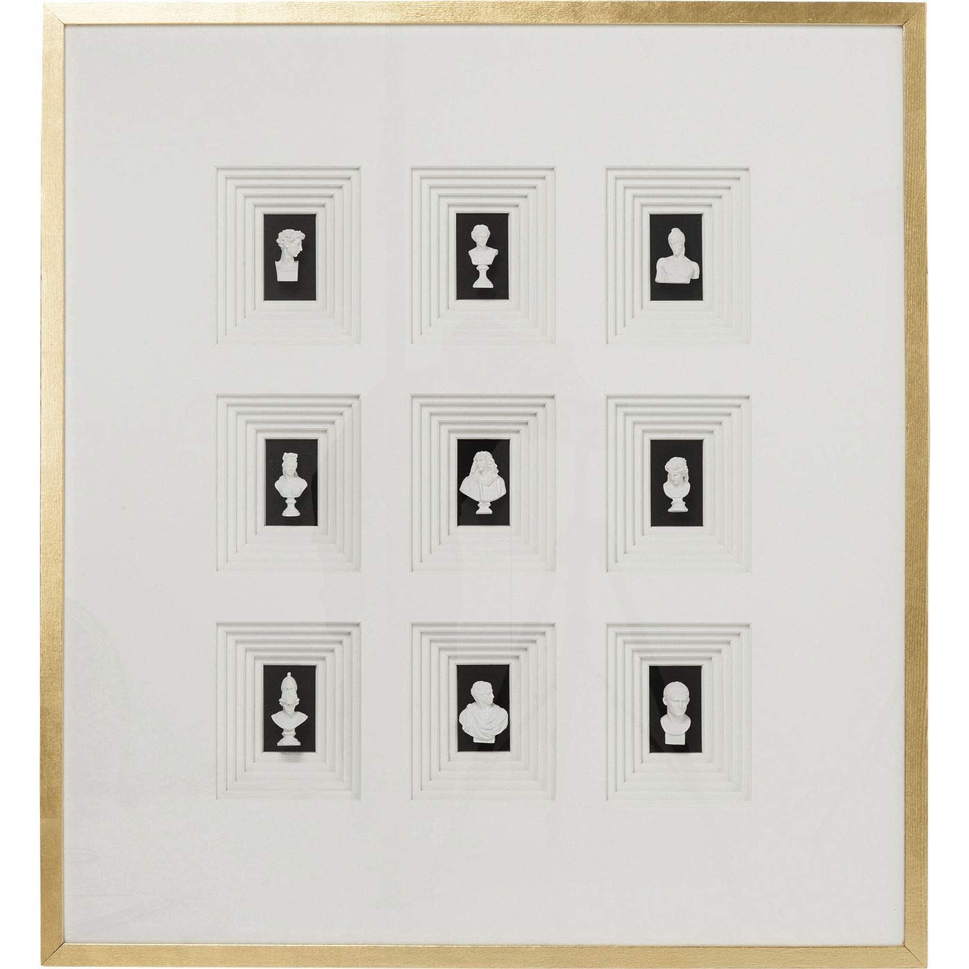 kare-design-deko-rahmen-ancient-art-nove-wei-schwarz-110x100x8-cm image 1
