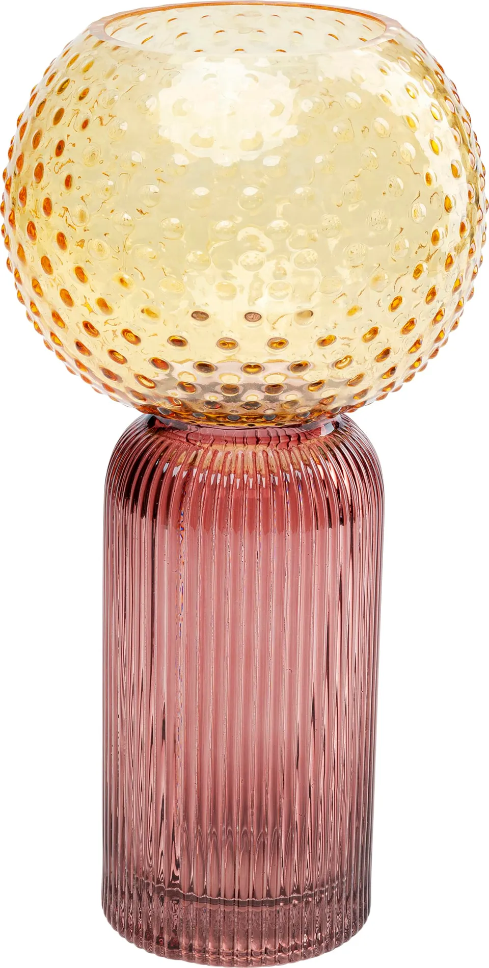 kare-design-vase-marvelous-duo-gelb-violett-30-5-cm-handgefertigte-blumenvase-mi image 1