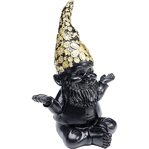kare-design-zwerg-meditation-dekofigur-schwarz-gold-19x15x10-cm image 7