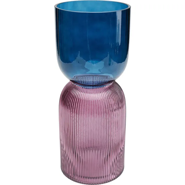 kare-design-vase-marvelous-duo-blau-lila-40-cm-handgefertigte-glasvase image 1