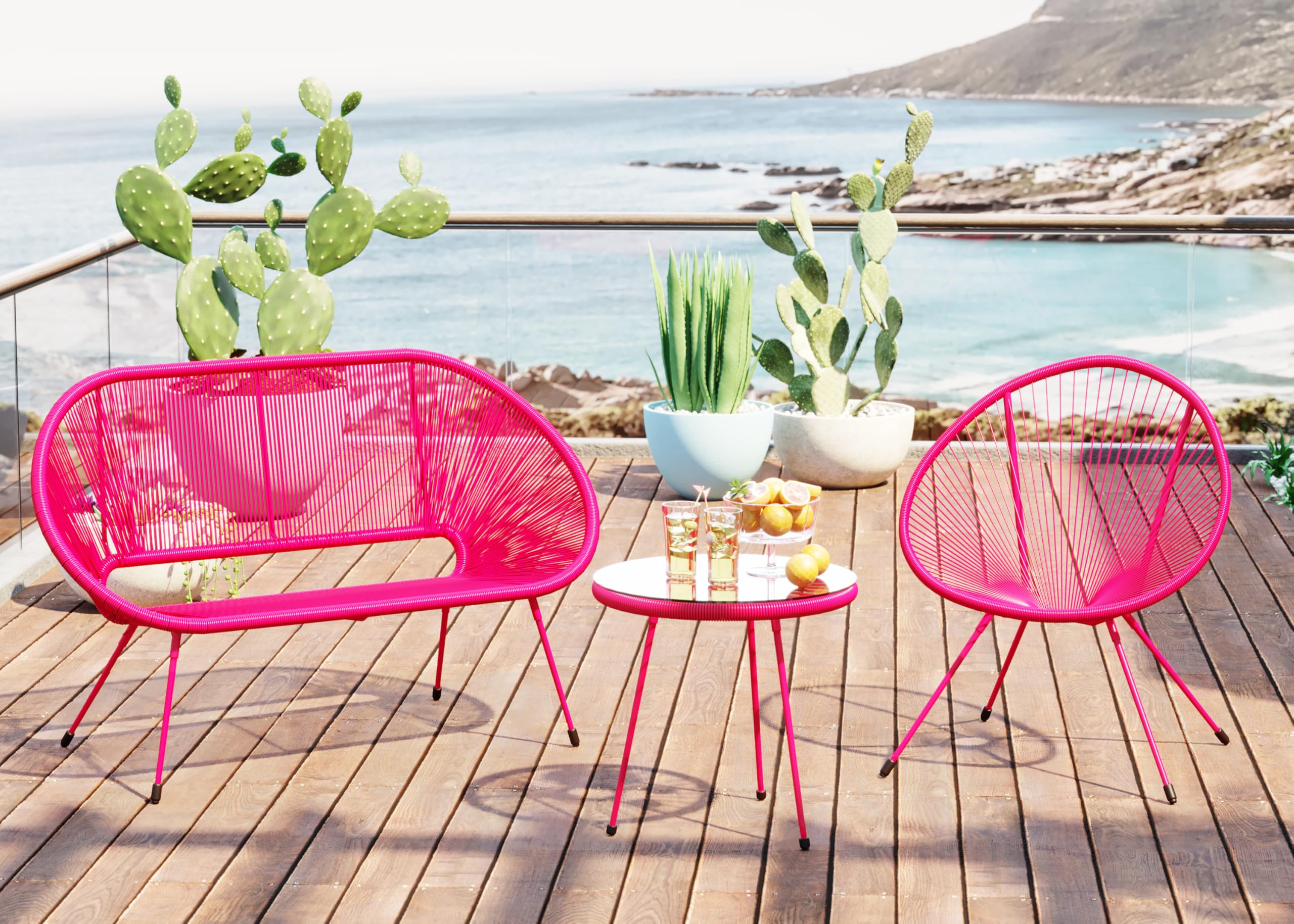 kare-design-bank-acapulco-mono-pink-121-cm-indoor-outdoor-sitzbank-2-personen image 2