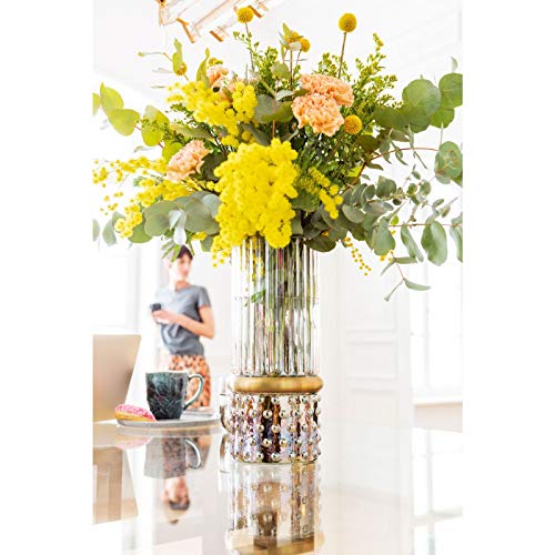 kare-design-vase-la-glas-klar-gold-glasvase-zylinder image 8