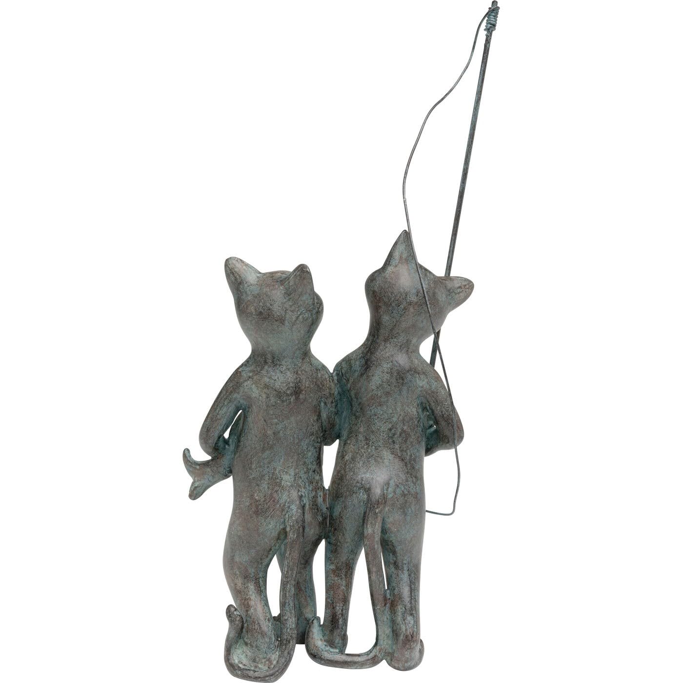 kare-design-deko-figur-fisher-cats-grau-schwarz-28x12x6-cm image 3
