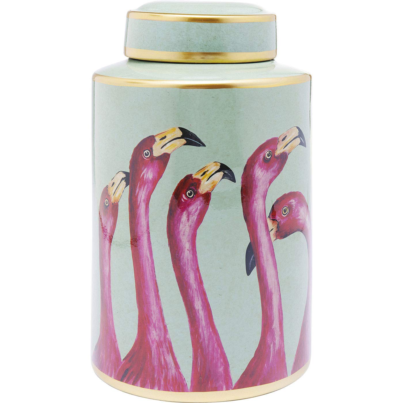 kare-design-flamingos-deko-gef-29-cm-pink-mint-gold image 1