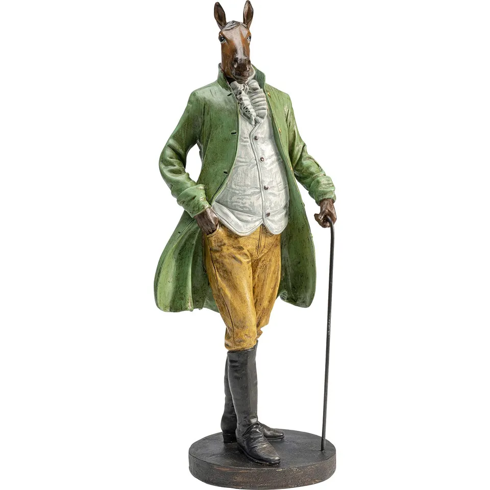 kare-design-figur-sir-horse-standing-deko-pferd-44x17x13-cm-gr-n-bunt image 1