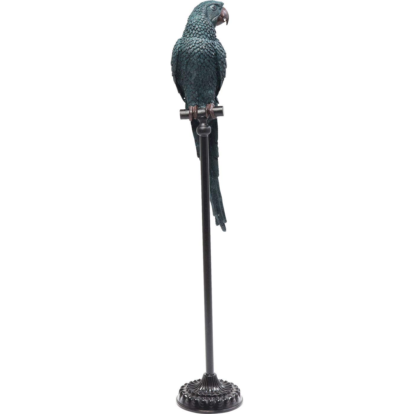kare-design-deko-figur-parrot-petrol-papagei-statue-116x23x25-cm-in-blau-gr-n-sc image 5