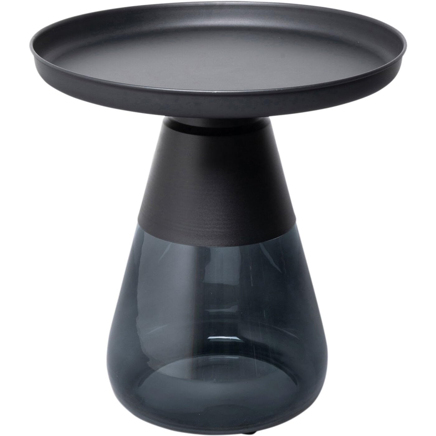 kare-design-beistelltisch-bottiglia-smoke-schwarz-50-cm-runder-couchtisch-glas-s image 1