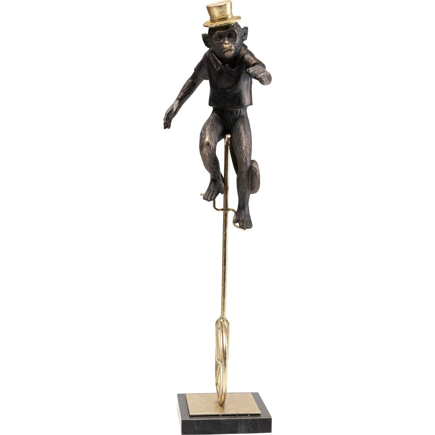 kare-design-affe-zirkus-dekofigur-auf-einrad-mit-marmorsockel image 4
