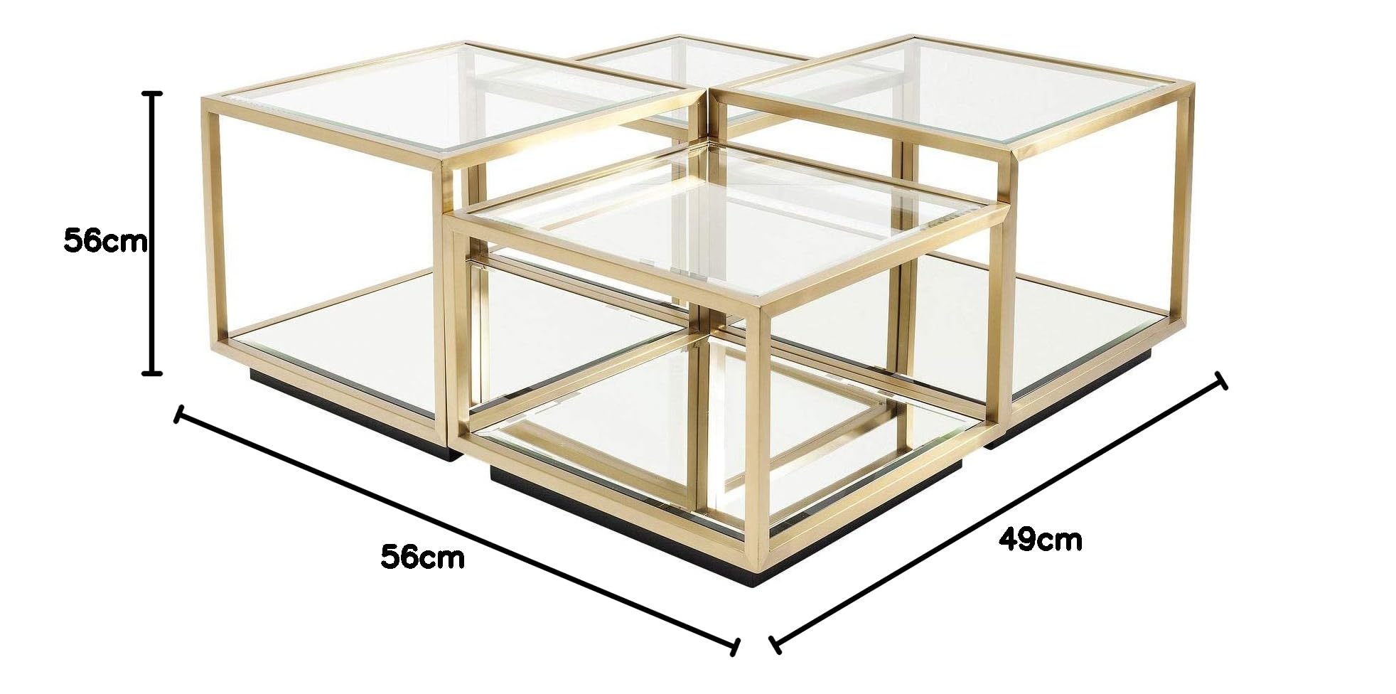 kare-design-couchtisch-luigi-4er-set-gold-quadratisch image 3