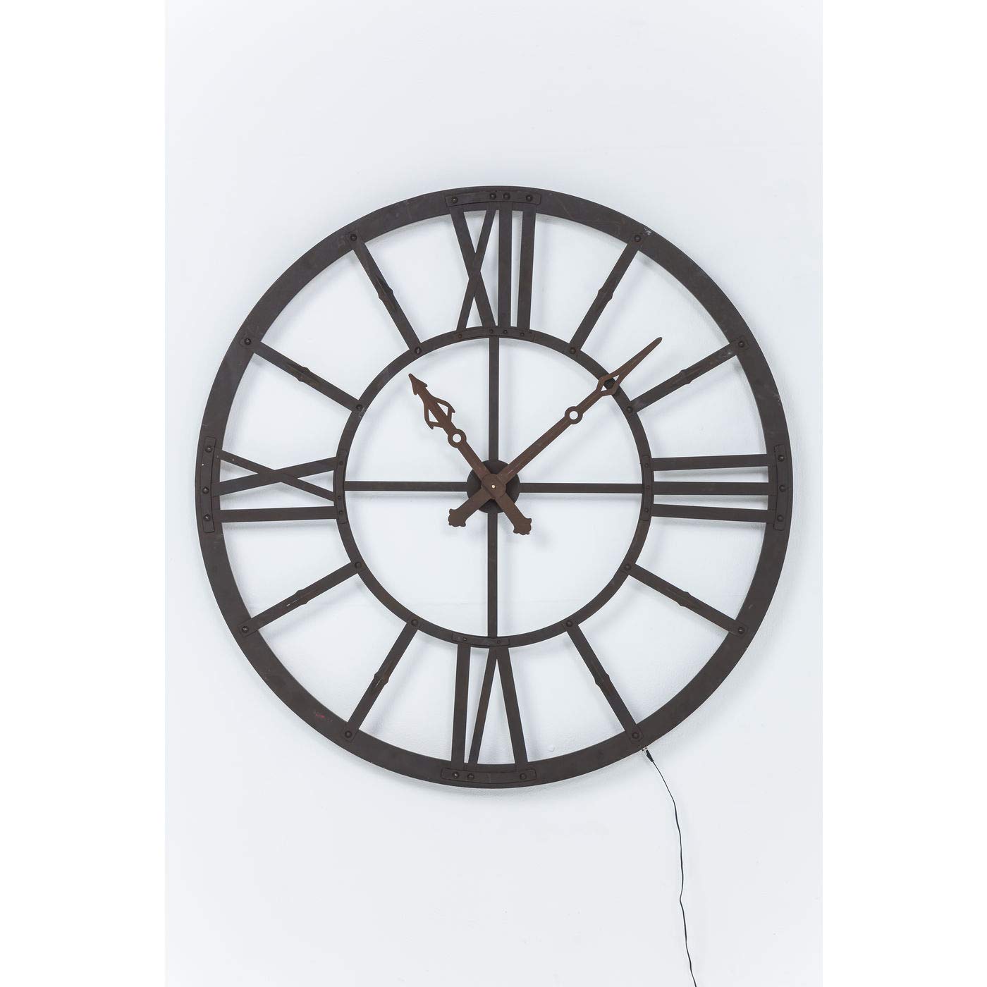 kare-design-wanduhr-factory-led-xxl-vintage-industrie-uhr-braun-121x121x8-5-cm image 8