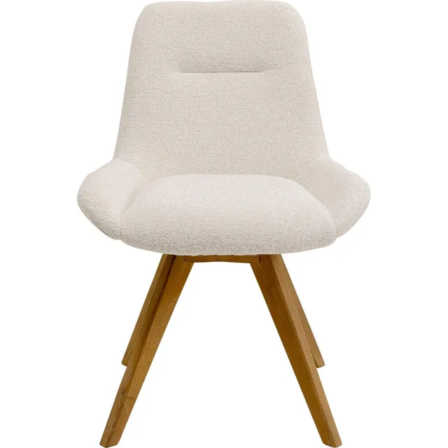 kare-design-drehstuhl-broadway-wood-creme-boucl-wei-braun image 1