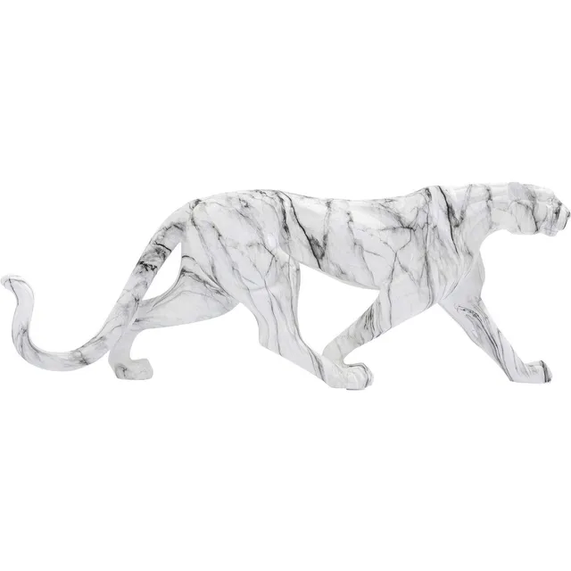 kare-design-leopard-marble-deko-figur-wei-grau-34x95x18-cm image 1