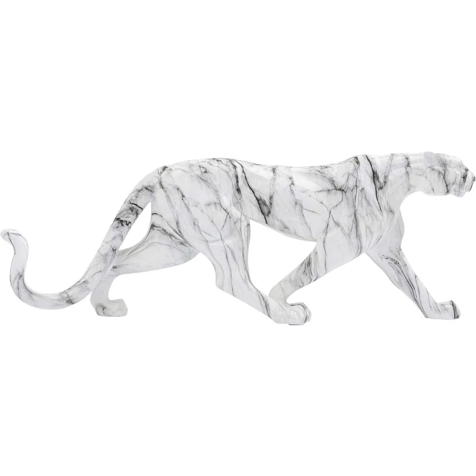 kare-design-leopard-marble-deko-figur-wei-grau-34x95x18-cm image 1