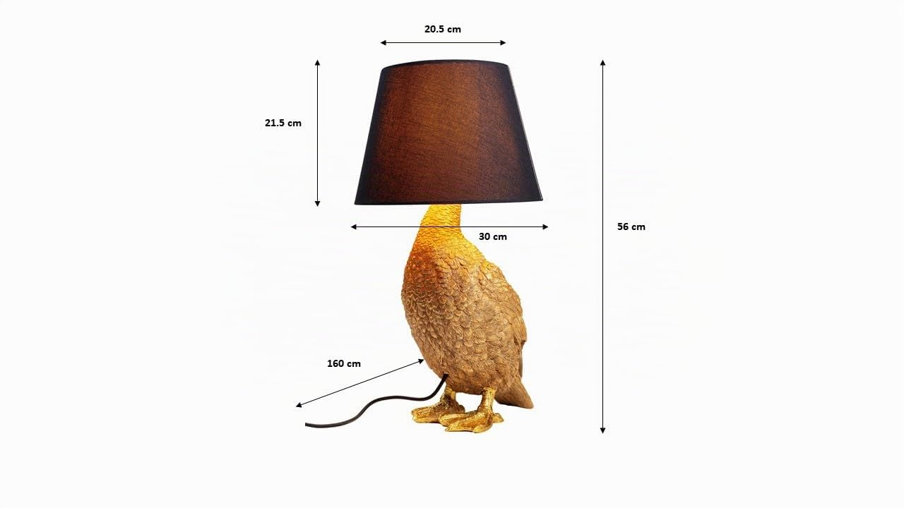 kare-design-tischleuchte-animal-duck-gold-braun-53x31x31-cm image 3