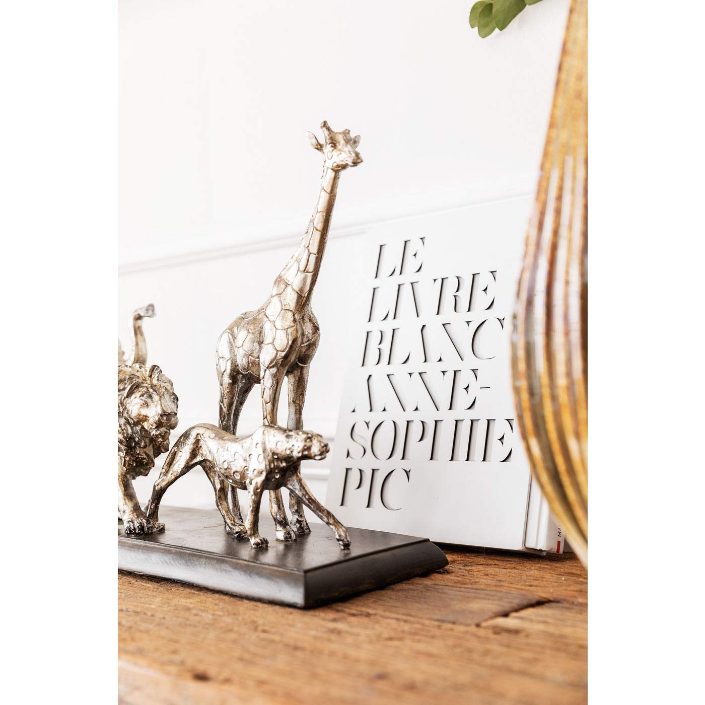 kare-design-deko-objekt-animal-journey-silber-36x71x16-cm image 3