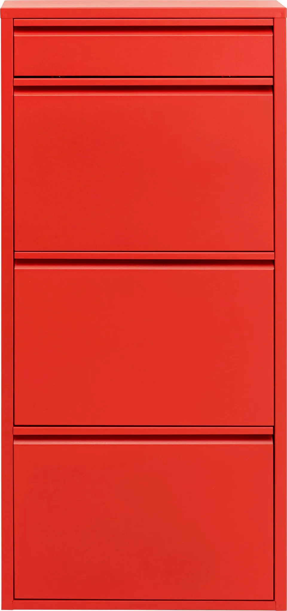 kare-design-schuhschrank-caruso-rot-metall-115x50x15-cm image 1