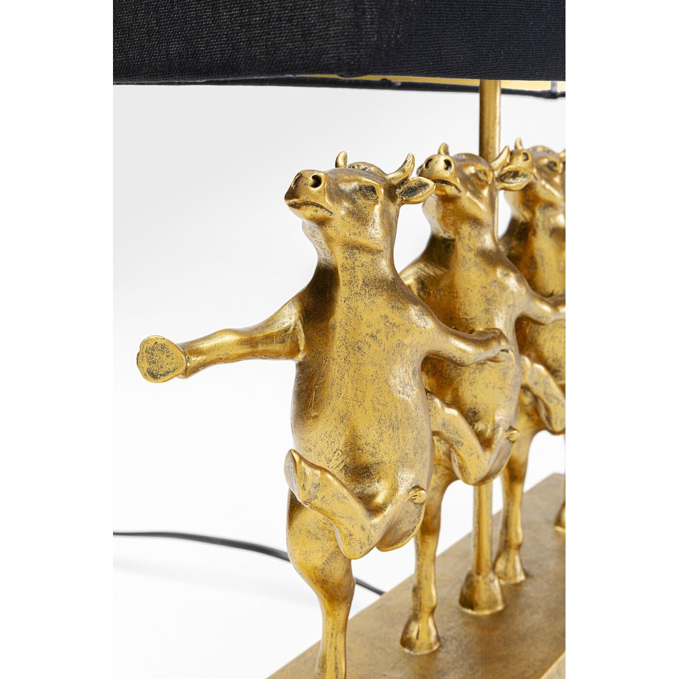 kare-design-dancing-cows-tischlampe-schwarz-gold-43-5-cm image 2