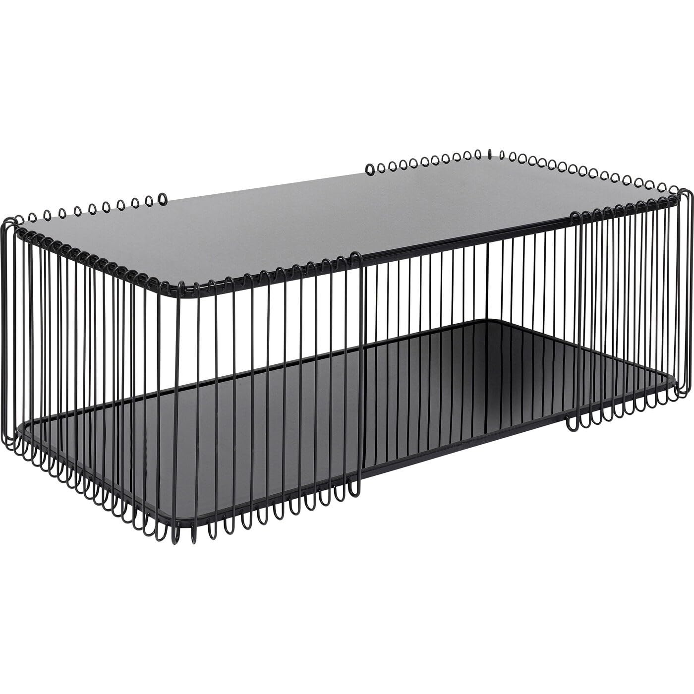 kare-design-couchtisch-wire-double-schwarz-glas-wohnzimmertisch-42x120x60-cm image 3