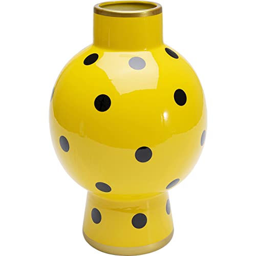 kare-design-deko-vase-merina-28-cm-gelbe-blumenvase-tischvase image 5