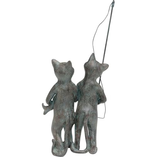 kare-design-deko-figur-fisher-cats-grau-schwarz-28x12x6-cm image 8