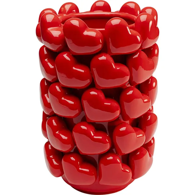kare-design-vase-hearts-rot-porzellan-vase-33x21-cm-herzdesign image 1