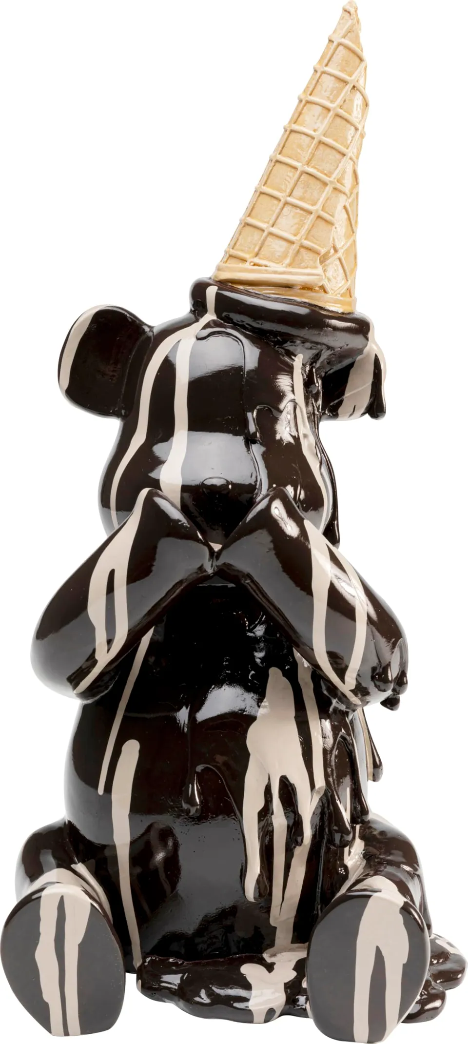 kare-design-deko-figur-sitting-gelato-bear-b-r-schwarz-37-cm image 1