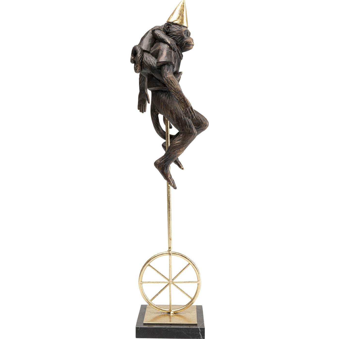 kare-design-dekofigur-affen-zirkus-paar-auf-einrad-mit-marmorsockel image 5