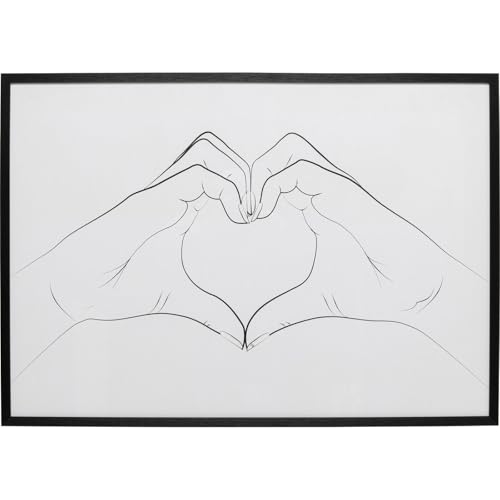 kare-design-heart-hands-wandbild-103x73-cm-schwarz-wei-gerahmt image 6