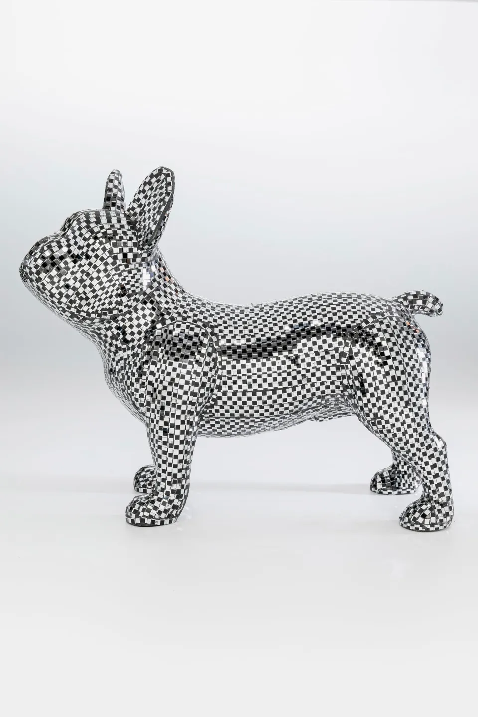 kare-design-deko-figur-bulldog-disco-verspiegelt-36x45x19-cm image 1