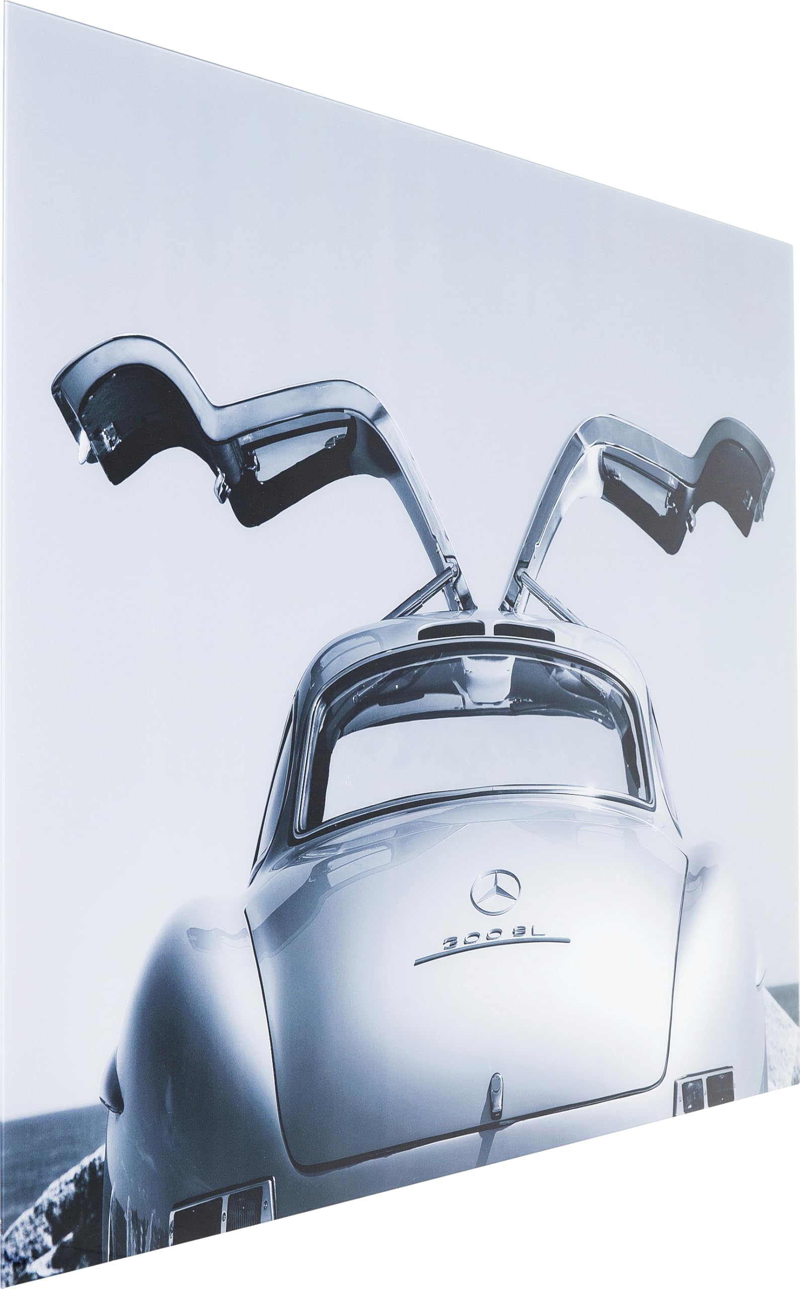 kare-design-glasbild-oldtimer-grau-wandkunst-automotiv-80x120-cm image 2