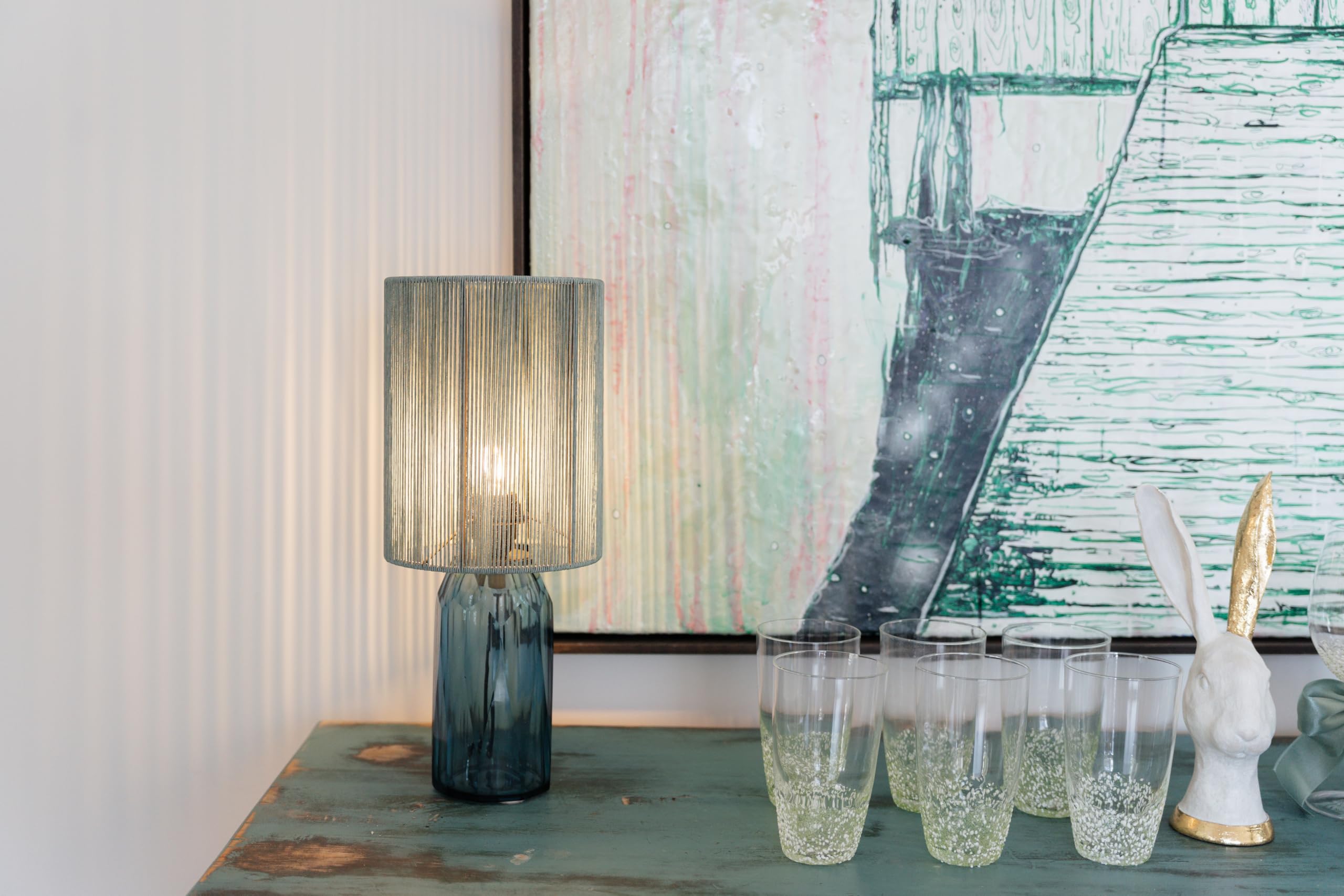 kare-design-tischlampe-vecchio-blau-glas-42x18x18-cm image 3