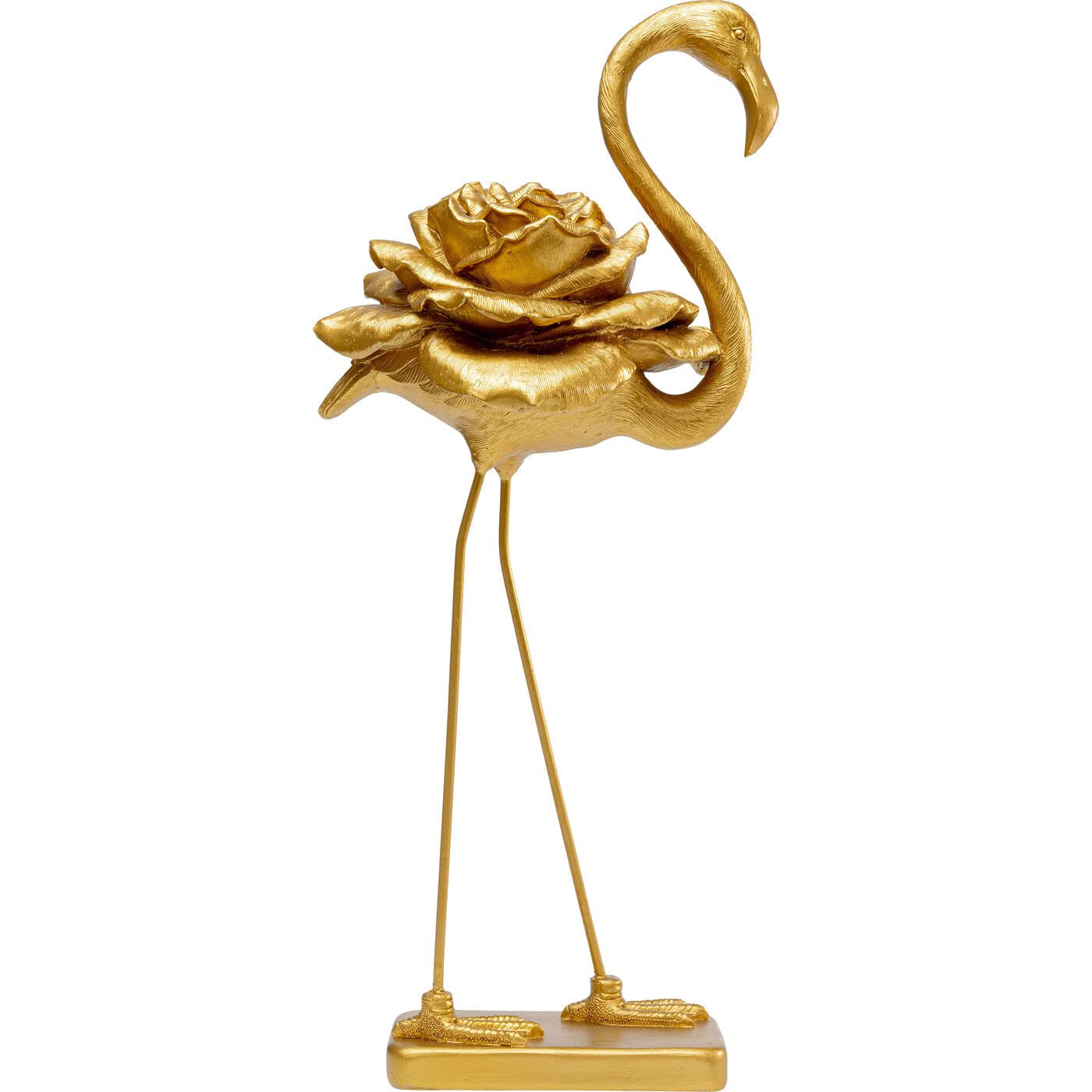 kare-design-rose-flamingo-deko-figur-gold-kunststein-63-cm image 1