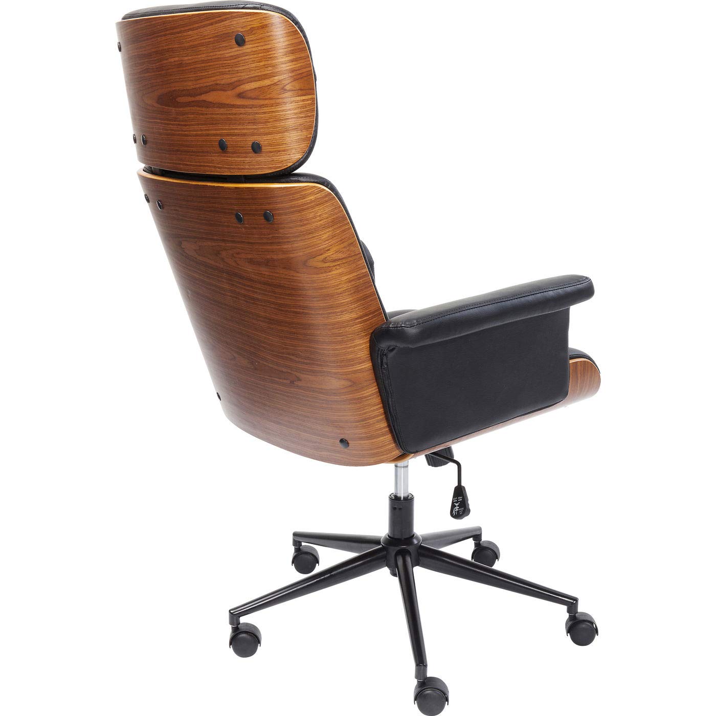 kare-design-b-rostuhl-drehstuhl-schwarz-119x73x76-cm-kunstleder-kippfunktion image 6