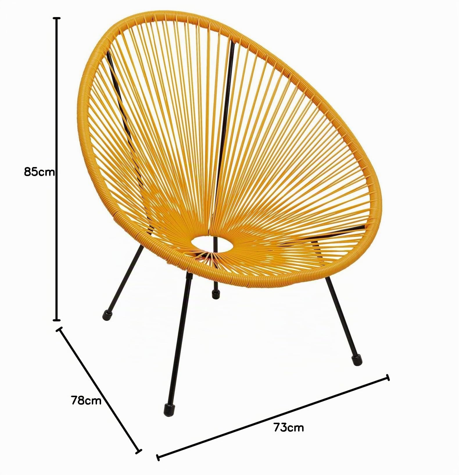 kare-design-sessel-acapulco-orange-indoor-outdoor-loungesessel-85x73x78-cm image 3